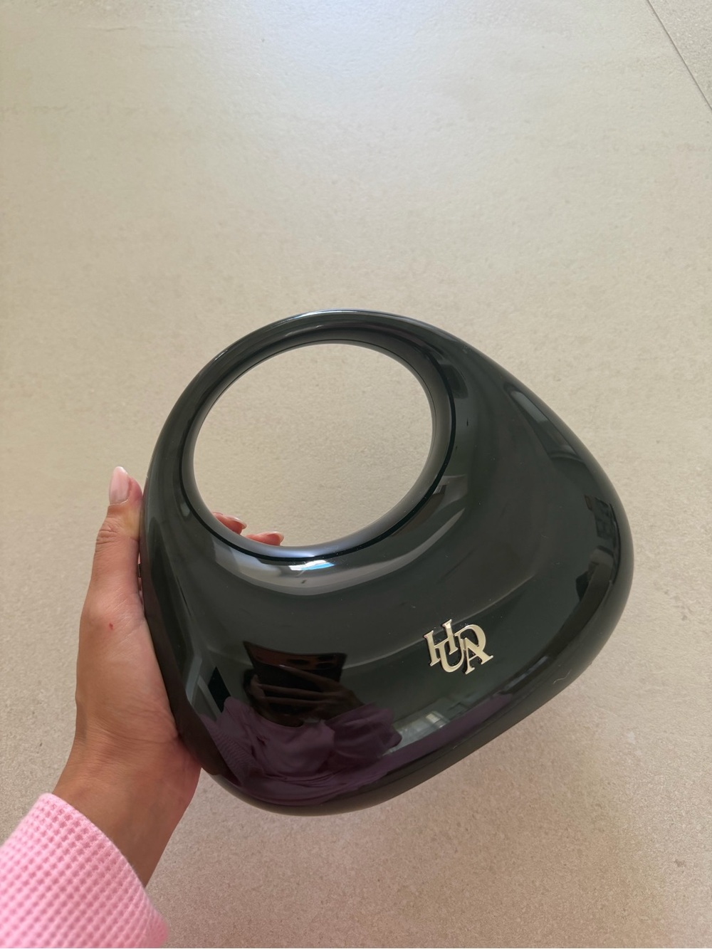 Huda Beauty Plastic Makeup Bag Purse